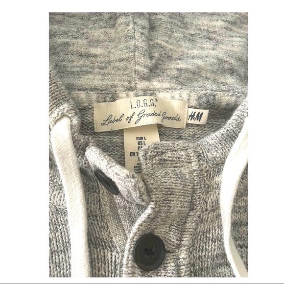 H&M L.O.G.G. Fine Knit Sweater • Men’s Size Large • Grey • Great Condition - Picture 4 of 4